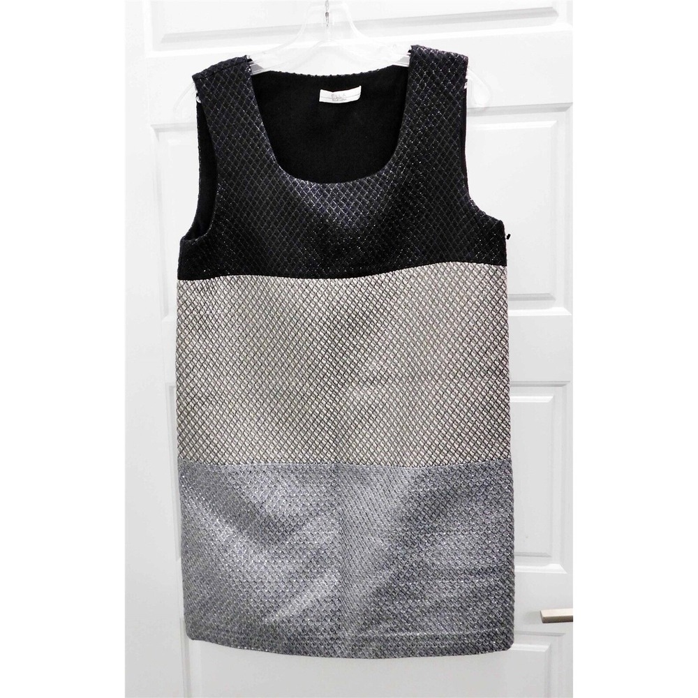 Ella Luna France Five Dress Silver Black Beige Knit sz M